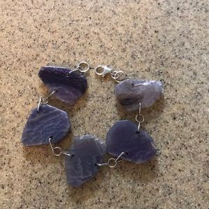 Genuine Amethyst bracelet 8 inches